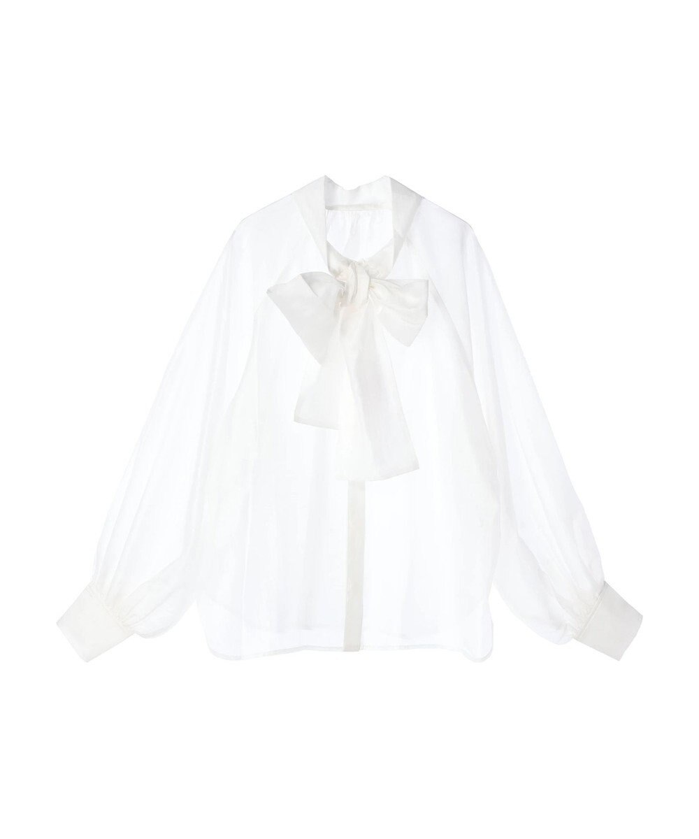 Green Parks AnriettMusee シアーボウタイブラウス 