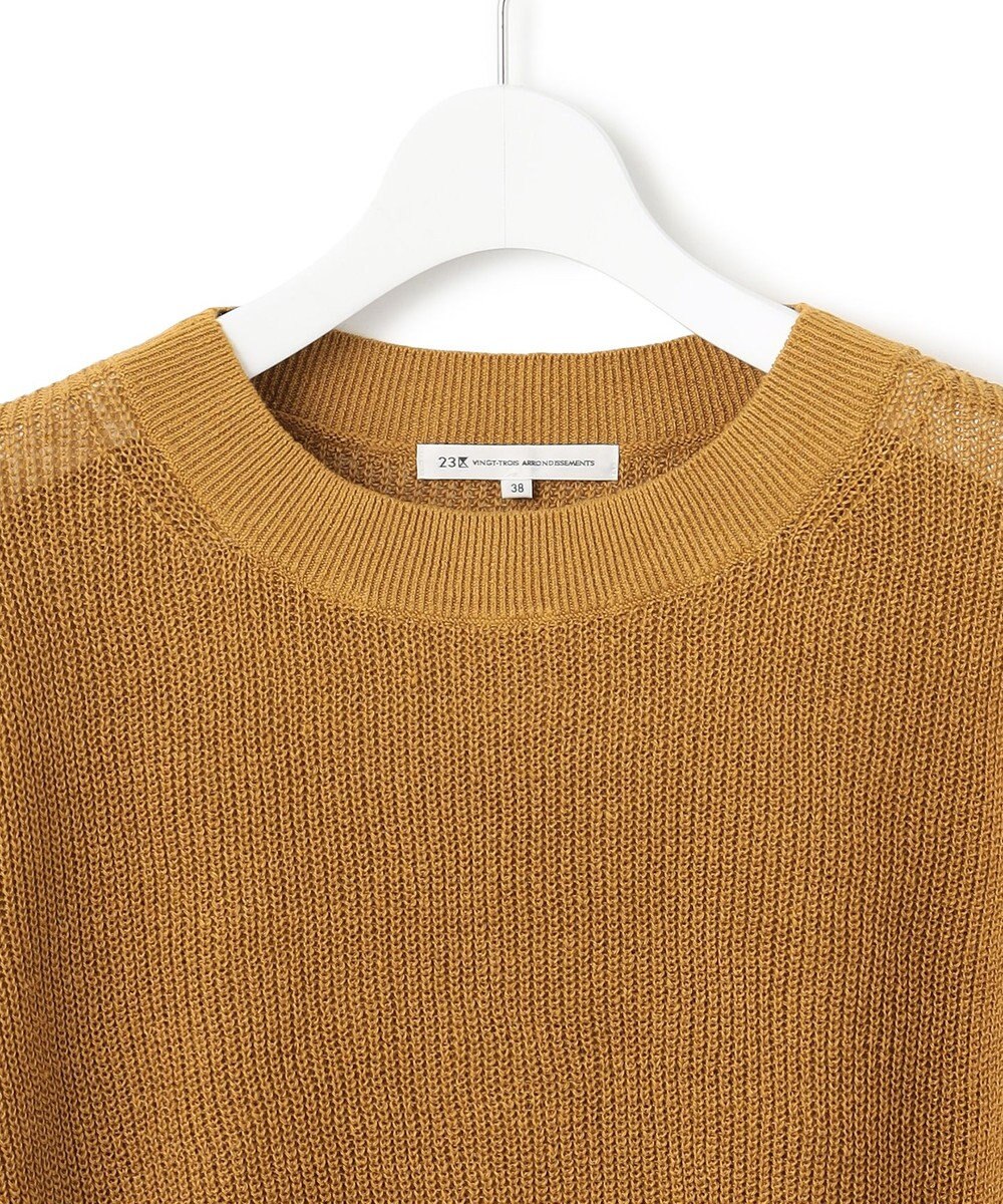 23区 【洗える】ピュアリネン パフスリーブ ニット 