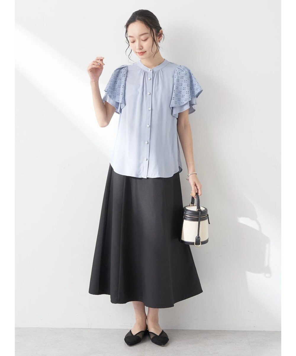 earth music&ecology レースラッフルブラウス 