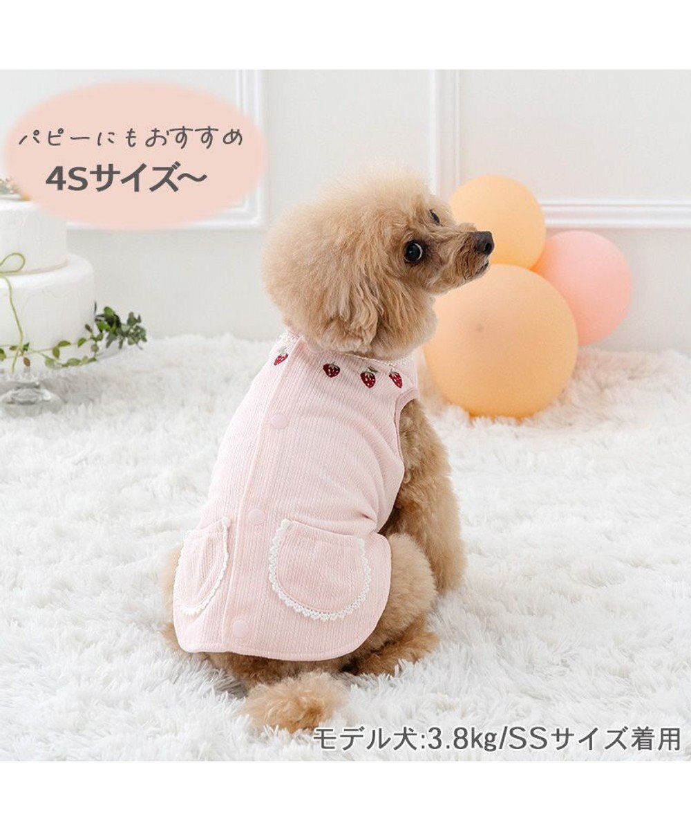 PET PARADISE ペットパラダイス やさしいベスト 《いちご柄》 小型犬 