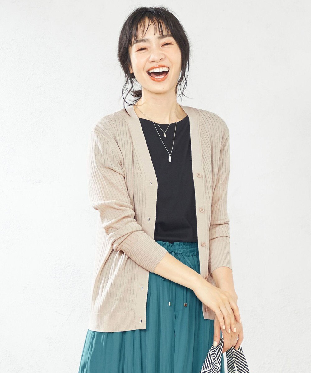 ANY 【UVケア】ミドルレングス カーディガン 