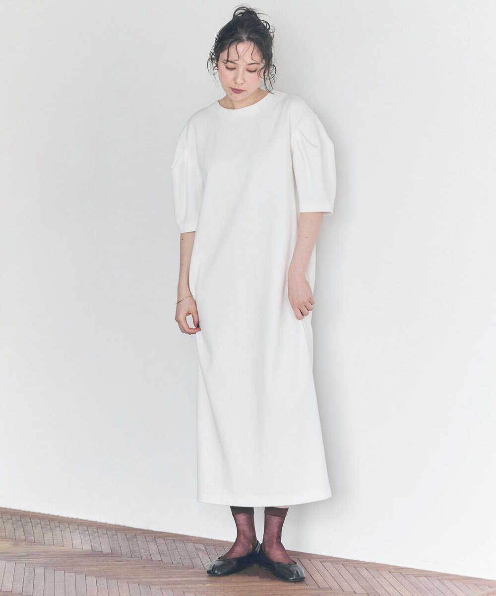 #Newans 【セレモニーにも/洗濯機可】パフスリーブロングワンピース​ 
