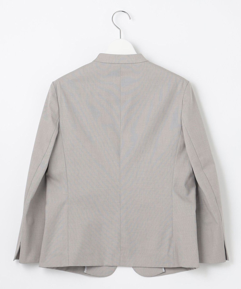 J.PRESS LADIES 【セットアップ対応・洗える・撥水・防汚】コットンFITTYシャーク ノーカラー ジャケット 