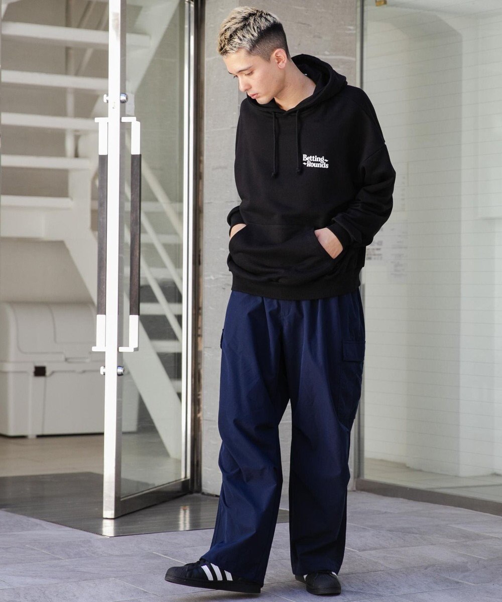 WEGO ヘビーウエイトユニークモチーフプルパーカー 