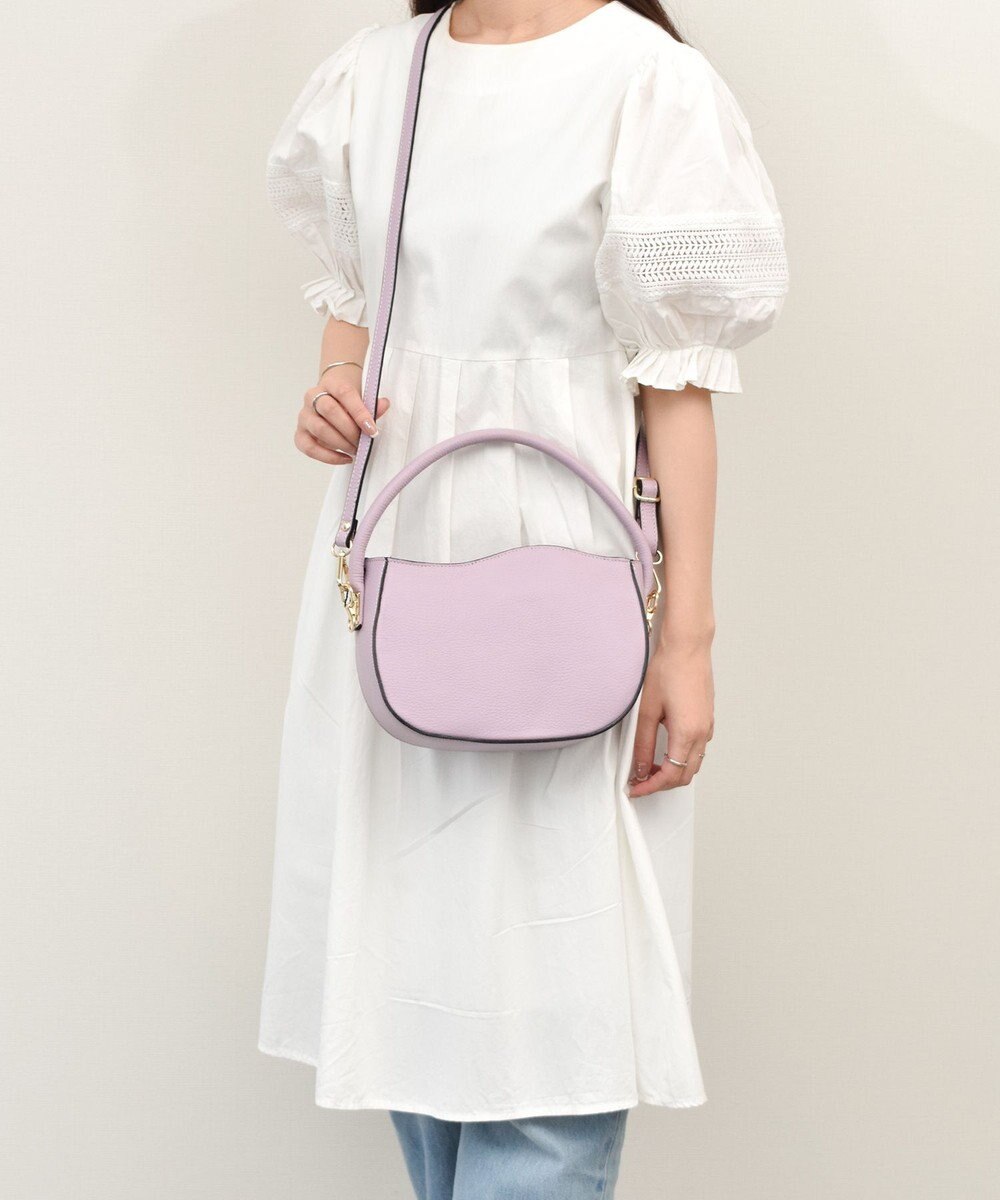 INTER-CHAUSSURES 【ANDREA CARDONE】ウェーブカットレザーハンドバッグ 