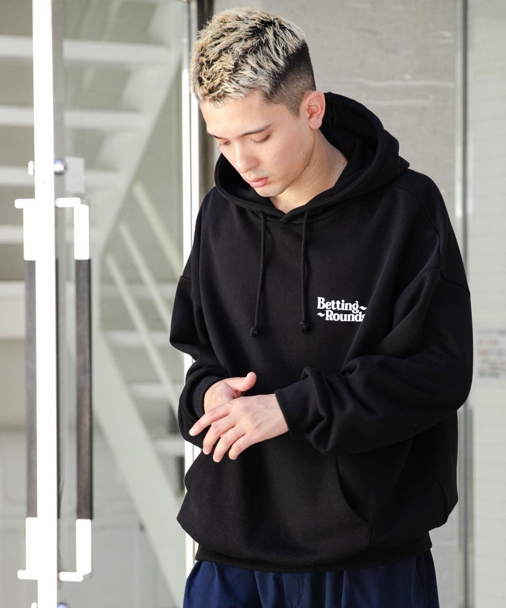 WEGO ヘビーウエイトユニークモチーフプルパーカー 