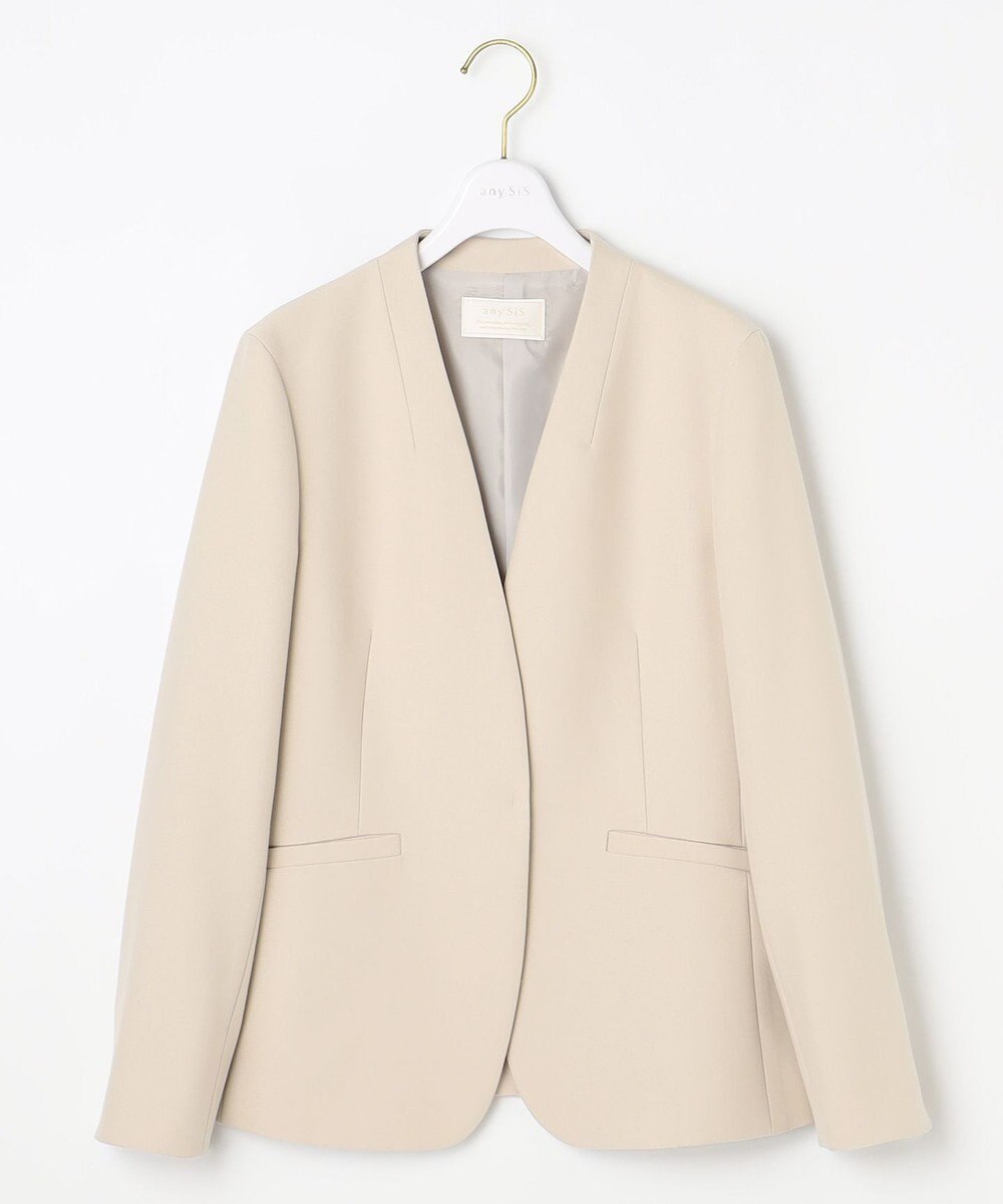 ANY SIS 【洗える】褒めらレディノーカラー ジャケット 