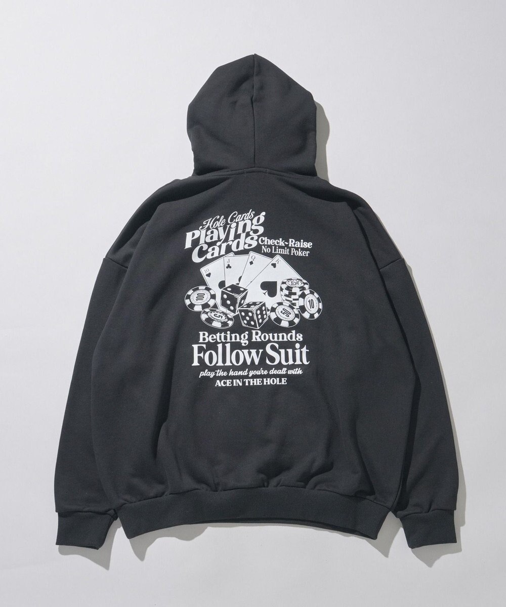 WEGO ヘビーウエイトユニークモチーフプルパーカー 