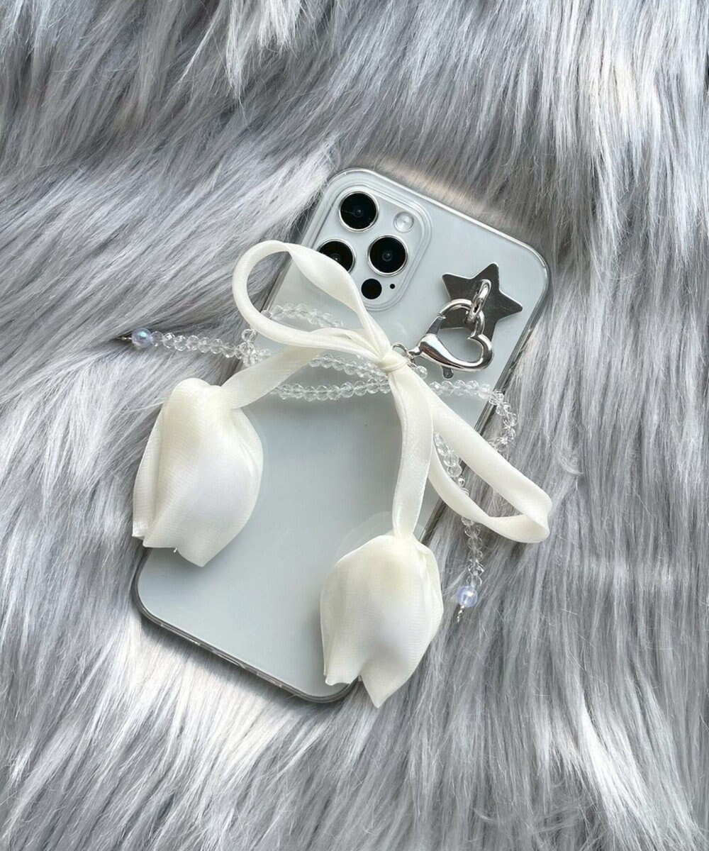 WEGO チューリップリボンビーズキーホルダー 