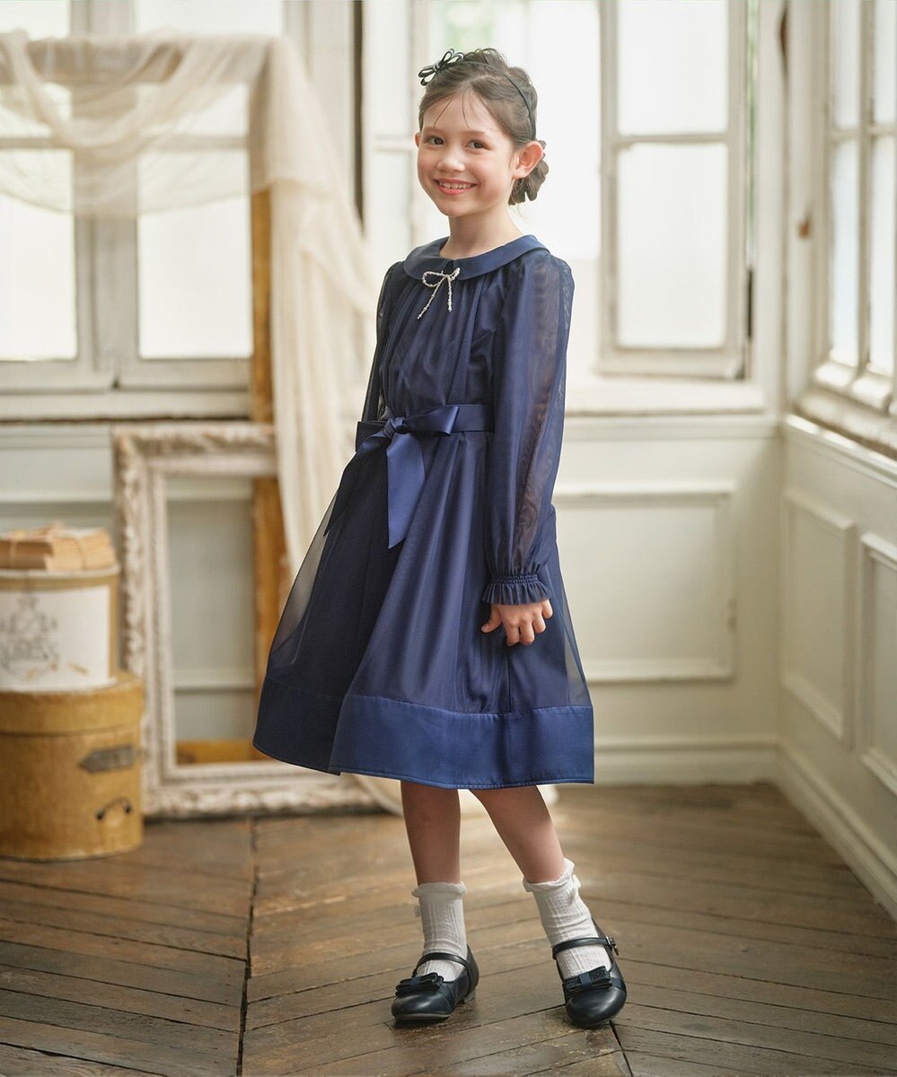 組曲 KIDS 【Fサイズ】パールリボン ネックレス 