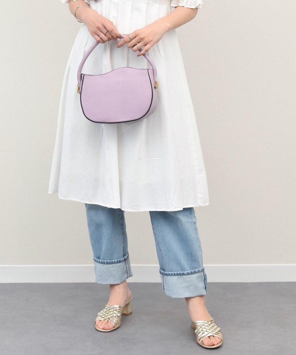 INTER-CHAUSSURES 【ANDREA CARDONE】ウェーブカットレザーハンドバッグ 