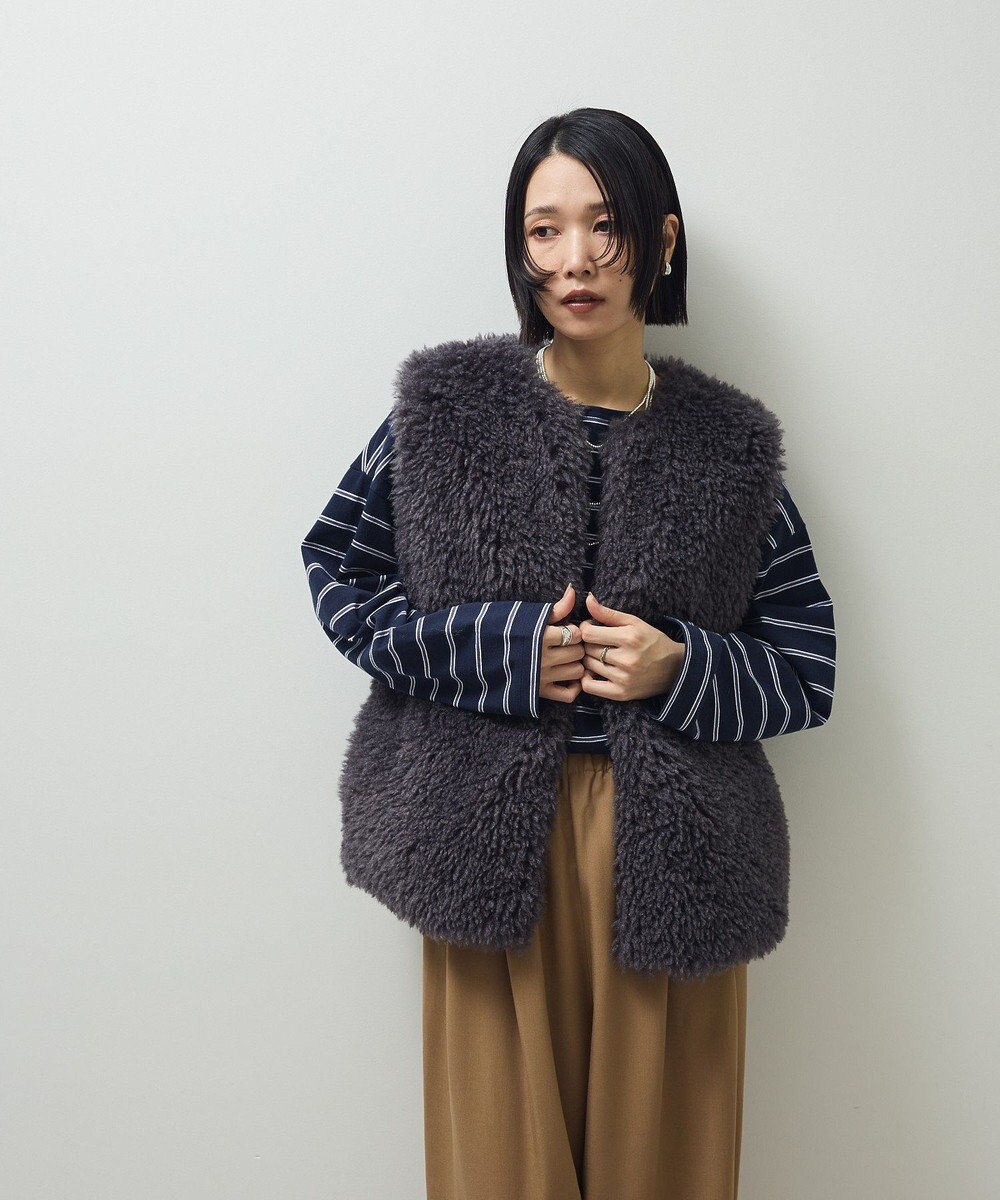 Green Parks ・ＥＬＥＮＣＡＲＥ　ＤＵＥ　シープファーロングベスト 