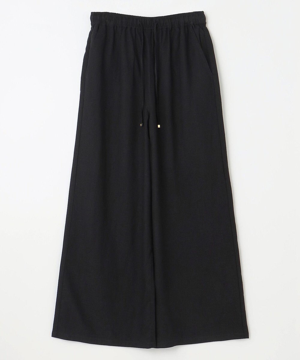 ANY 【ウエストゴム】リネンレーヨンワイドパンツ 