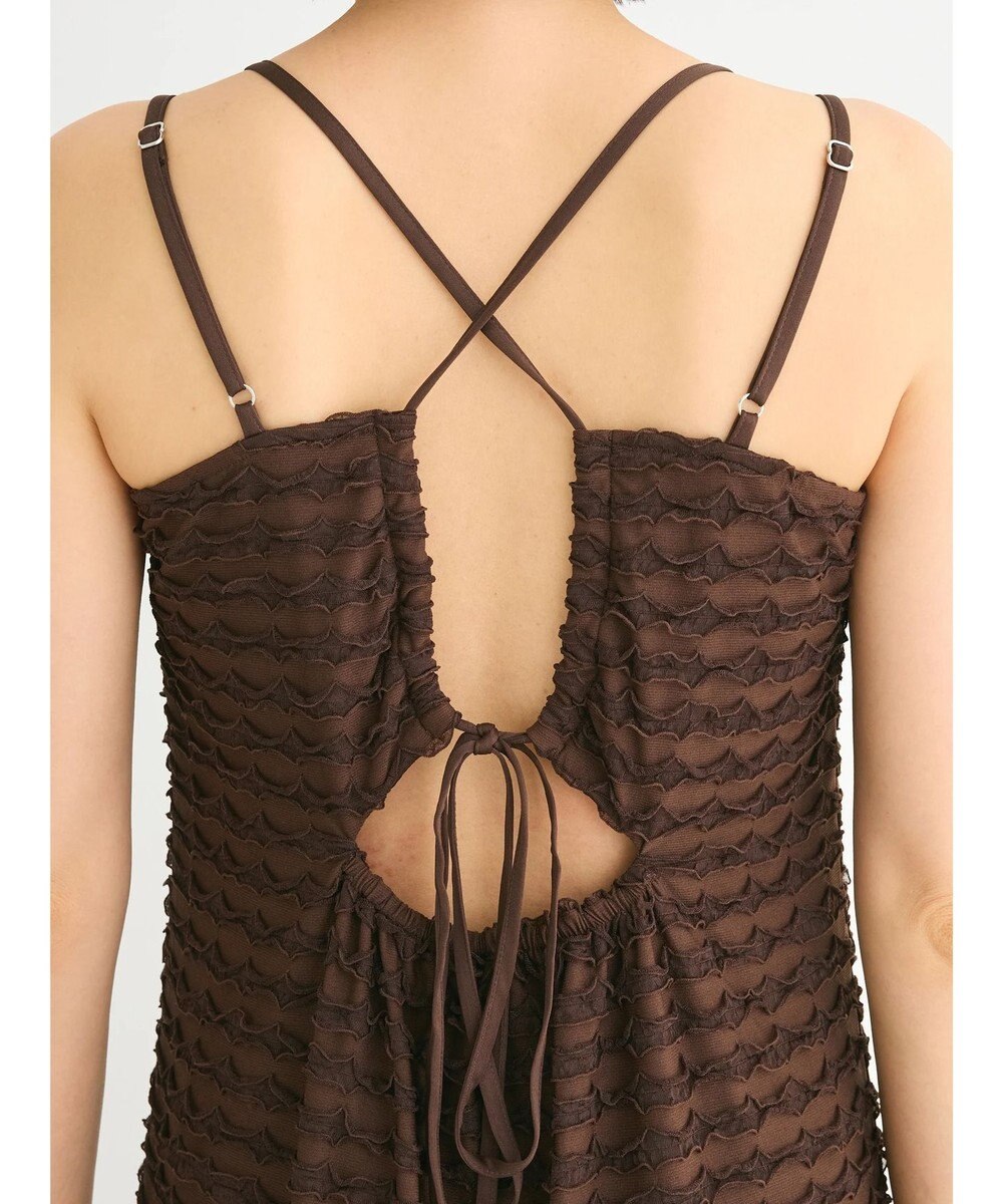 Green Parks カップ付きフリル生地キャミワンピース 