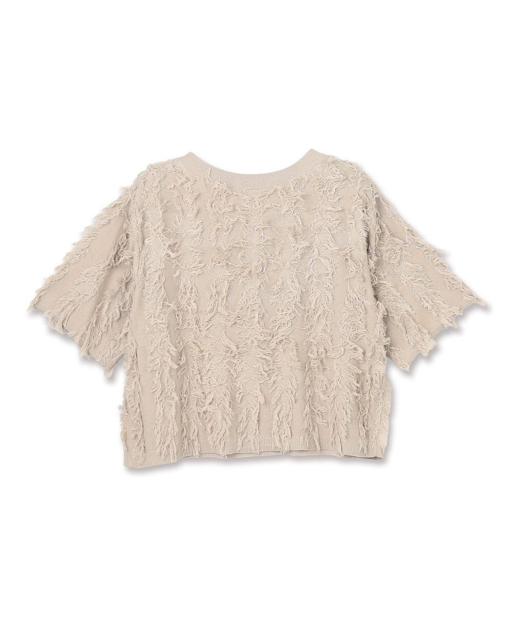UNFILO L 【一部店舗限定】フリンジニット Vネック 