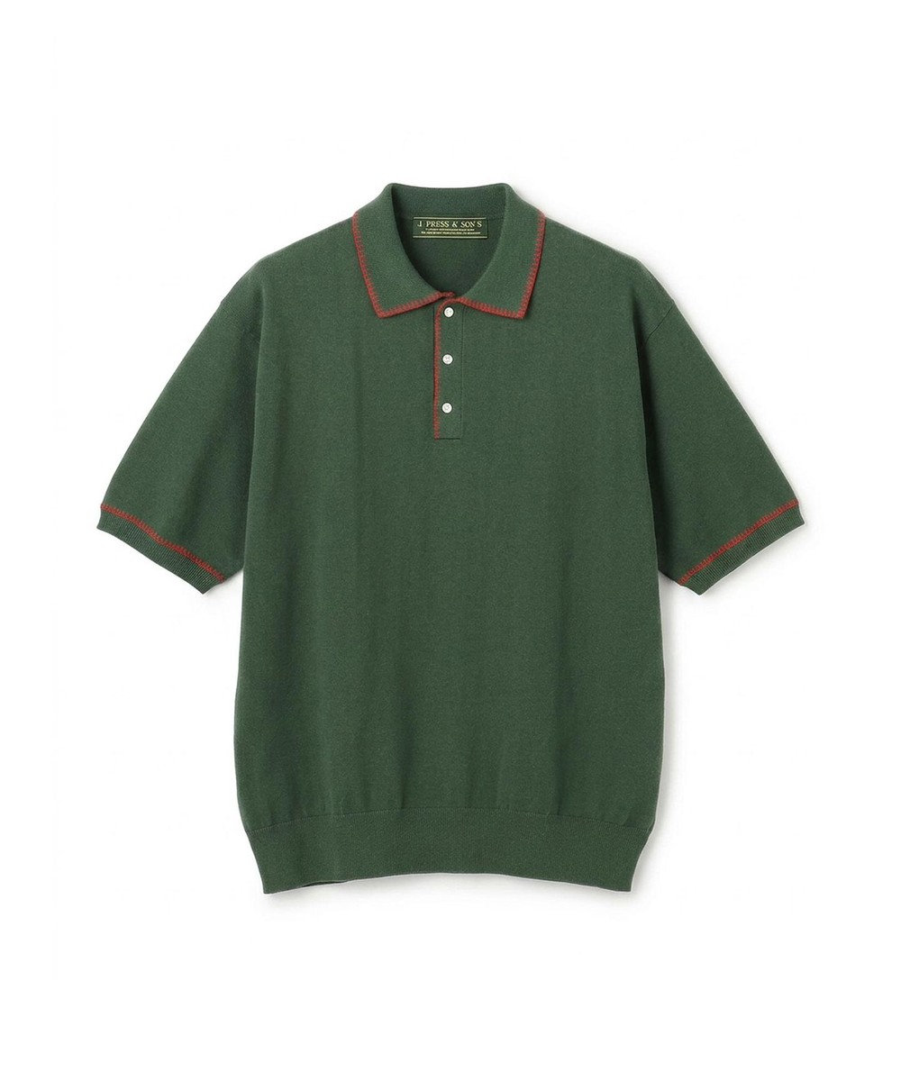 J.PRESS MEN 【WEB・一部店舗限定】Blanket Stitch Knit Polo