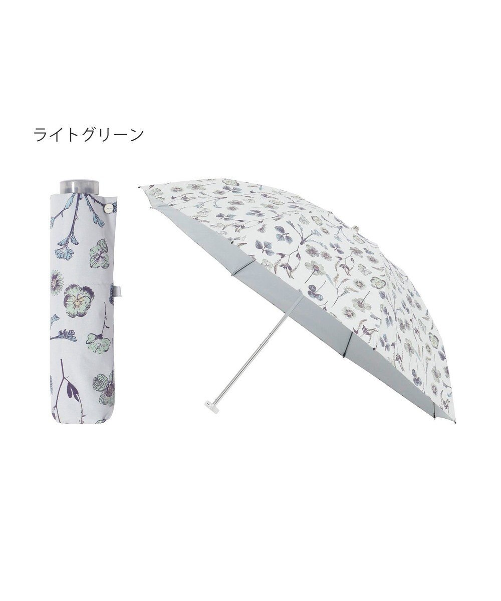MOONBAT 【晴雨兼用/ 一級遮光/UV99％】フワクール (Fuwacool) 折りたたみ日傘 フワクールホワイト  ボタニカル 軽量 