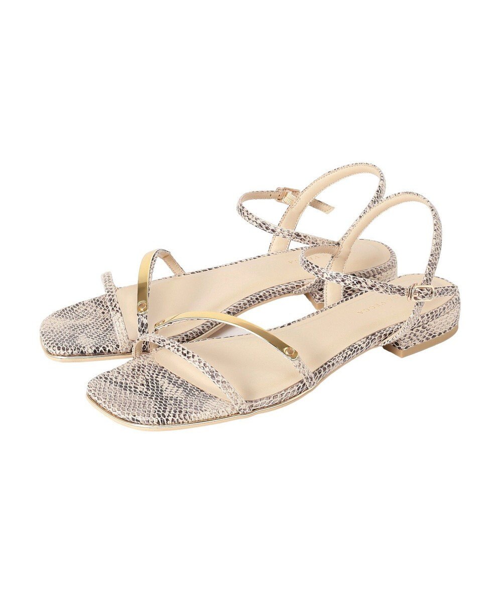 YECCA VECCA ゴールドバーサンダル 