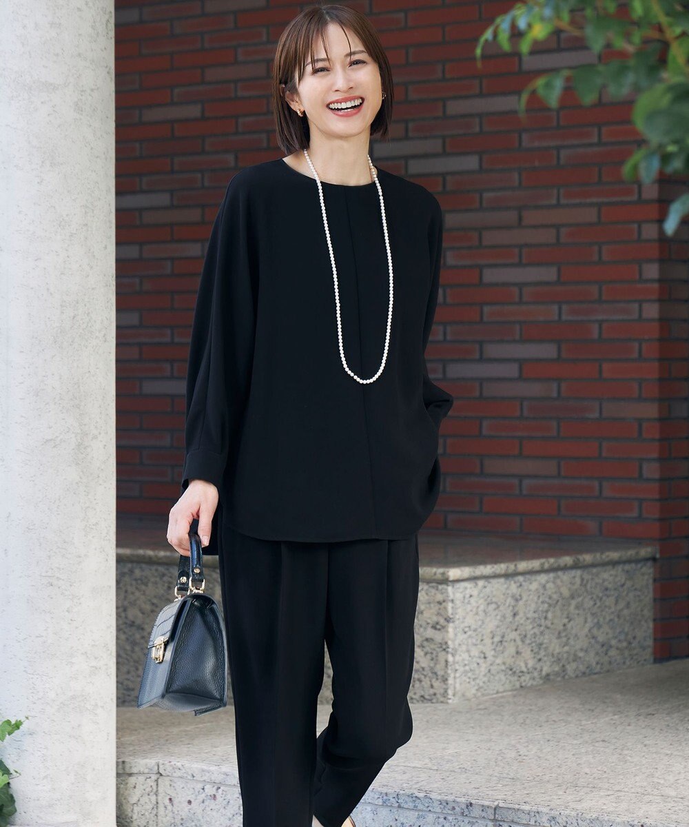 自由区 L 【17号サイズまで展開・カタログ掲載・セットアップ対応】トリアセダブルクロス ブラウス 