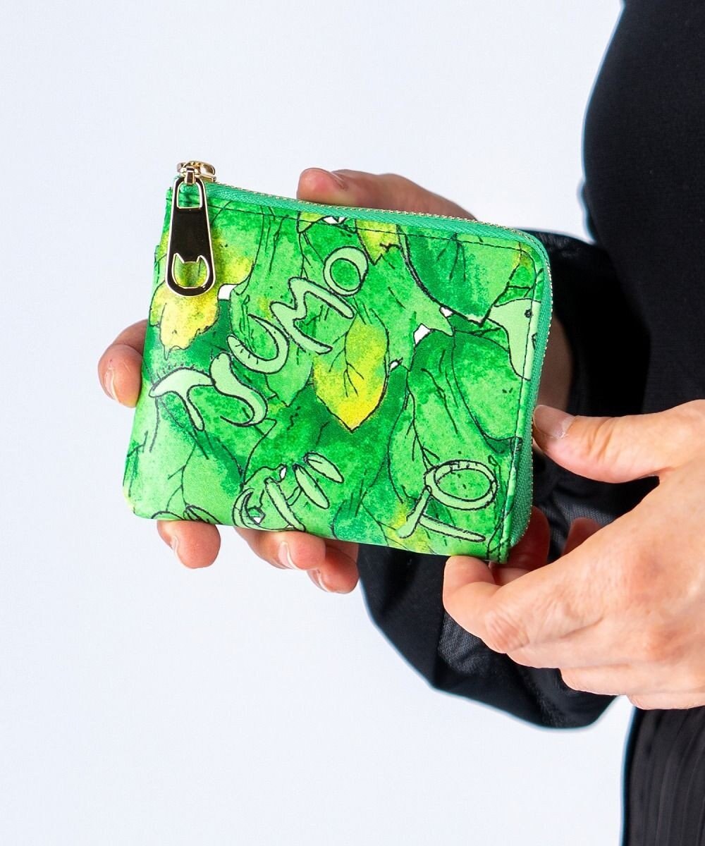 tsumori chisato CARRY 葉っぱ Lファスナー2つ折り財布 