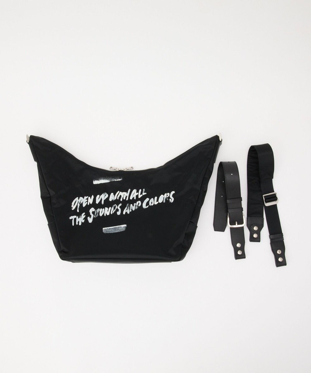 russet ステンシル風プリント ナイロン2WAYショルダーバッグ(SF-271) 