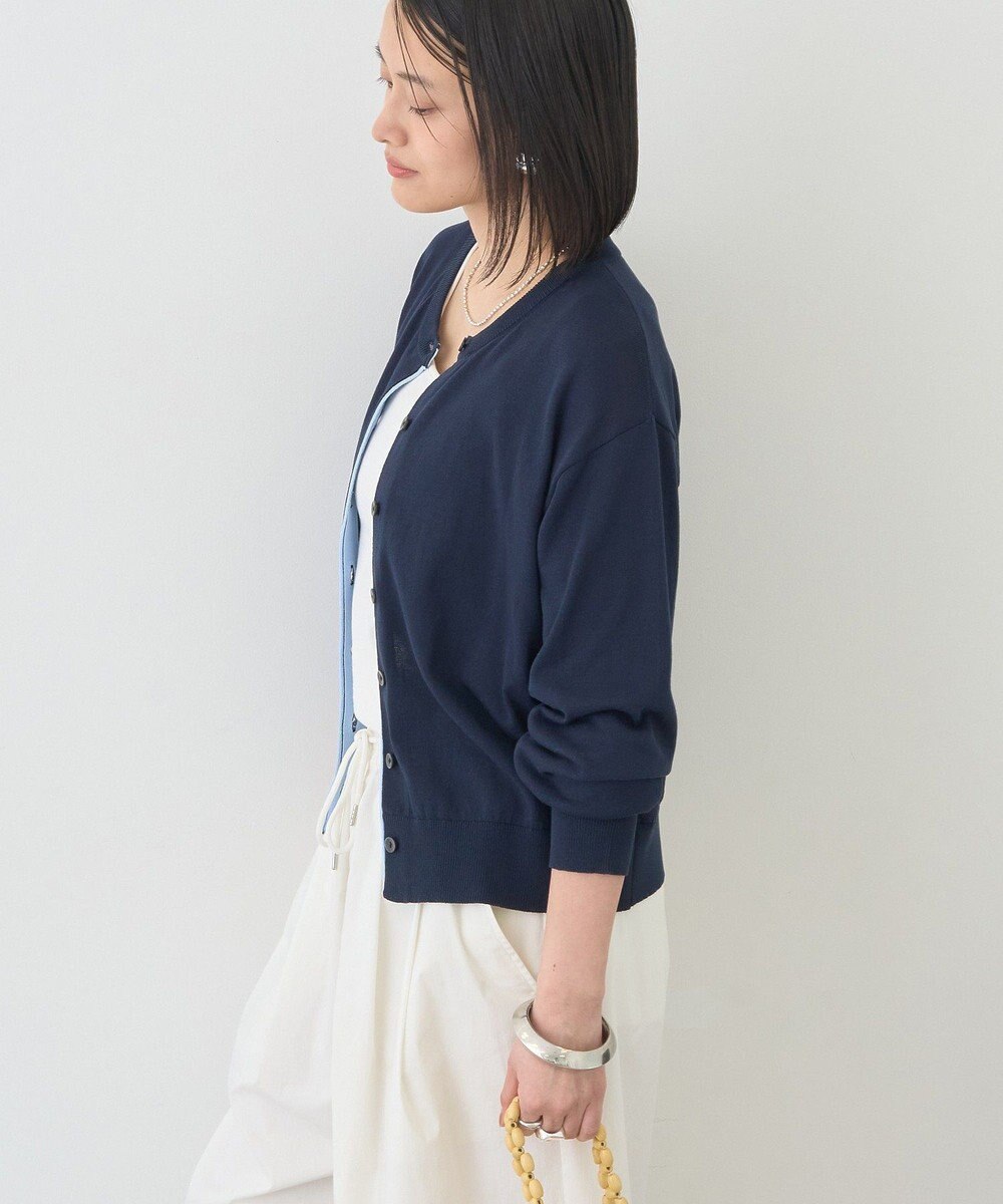 AMERICAN HOLIC 配色シアーカーディガン 