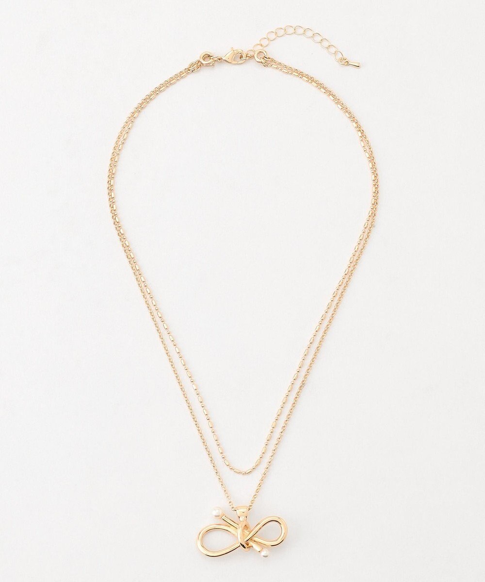 組曲 パールライクエンドノットレイヤード ネックレス 