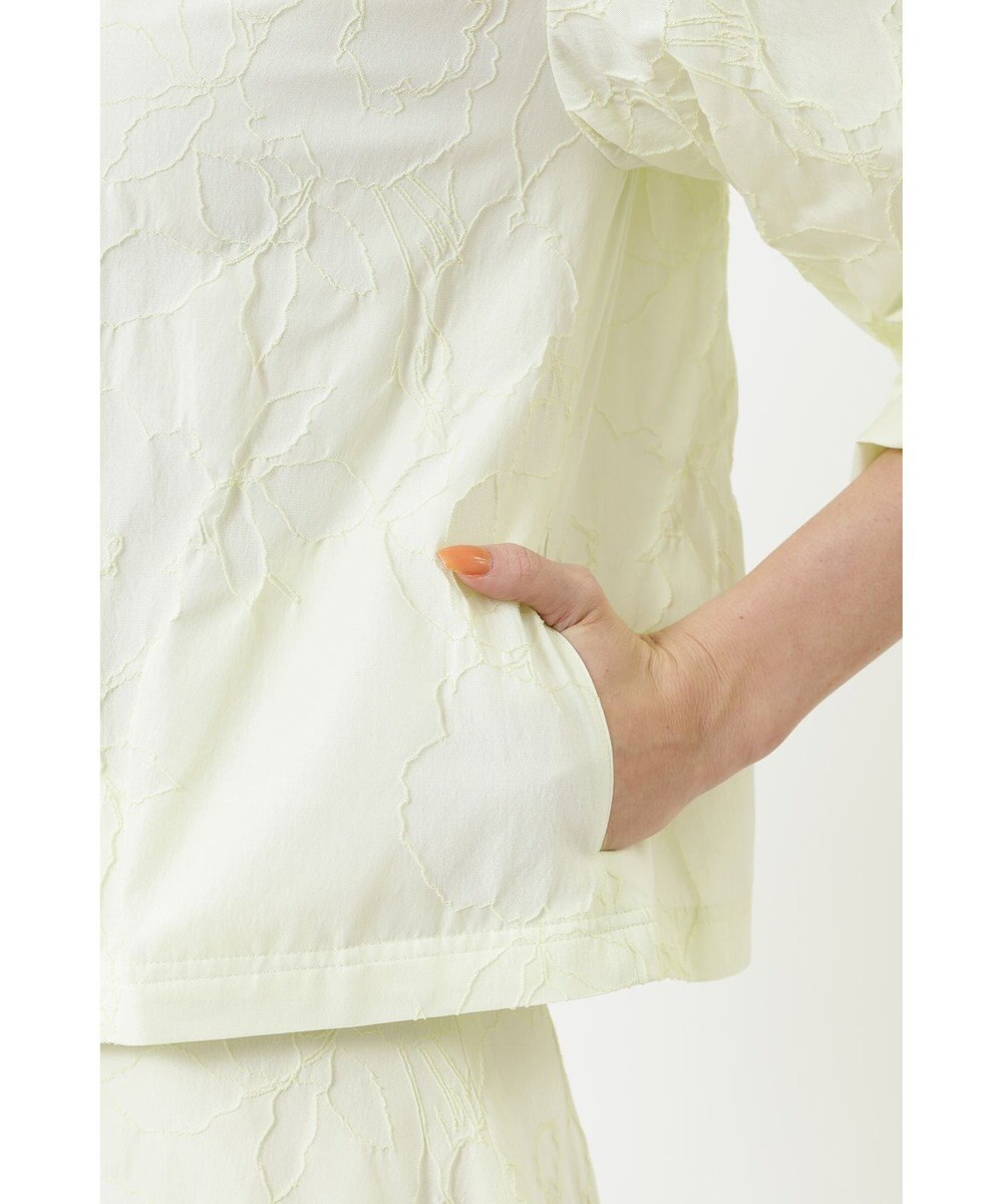 DAKS フラワーモチーフジャガードブラウス 