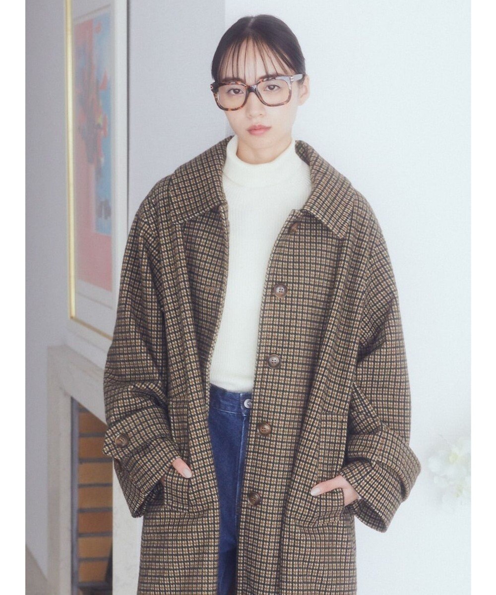 earth music&ecology ステンカラーコート（チェック） 