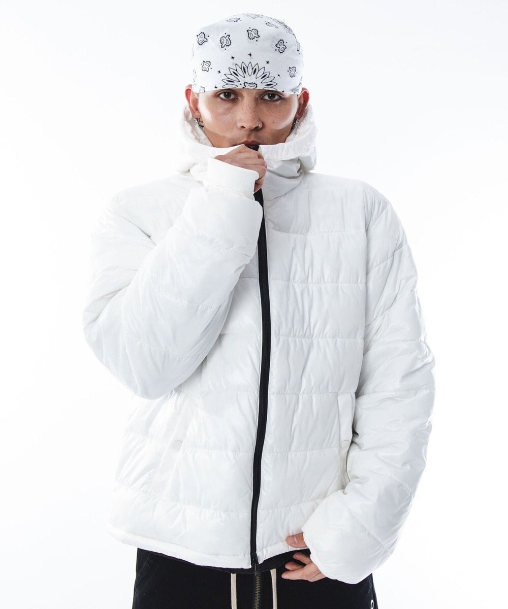 WEGO 【ユニセックス着用ITEM】2WAYシャイニーパファーフーディー 