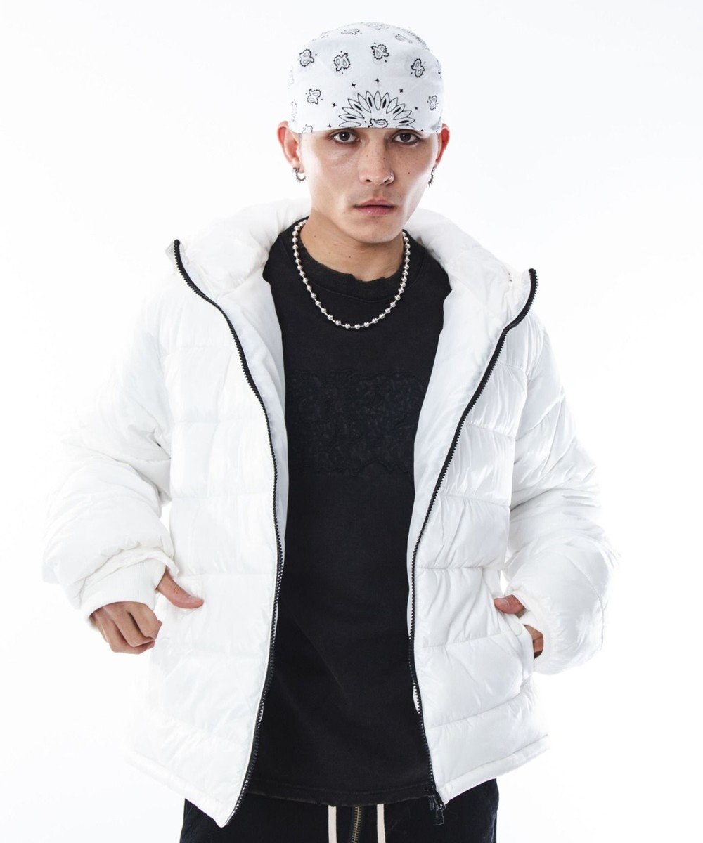 WEGO 【ユニセックス着用ITEM】2WAYシャイニーパファーフーディー 