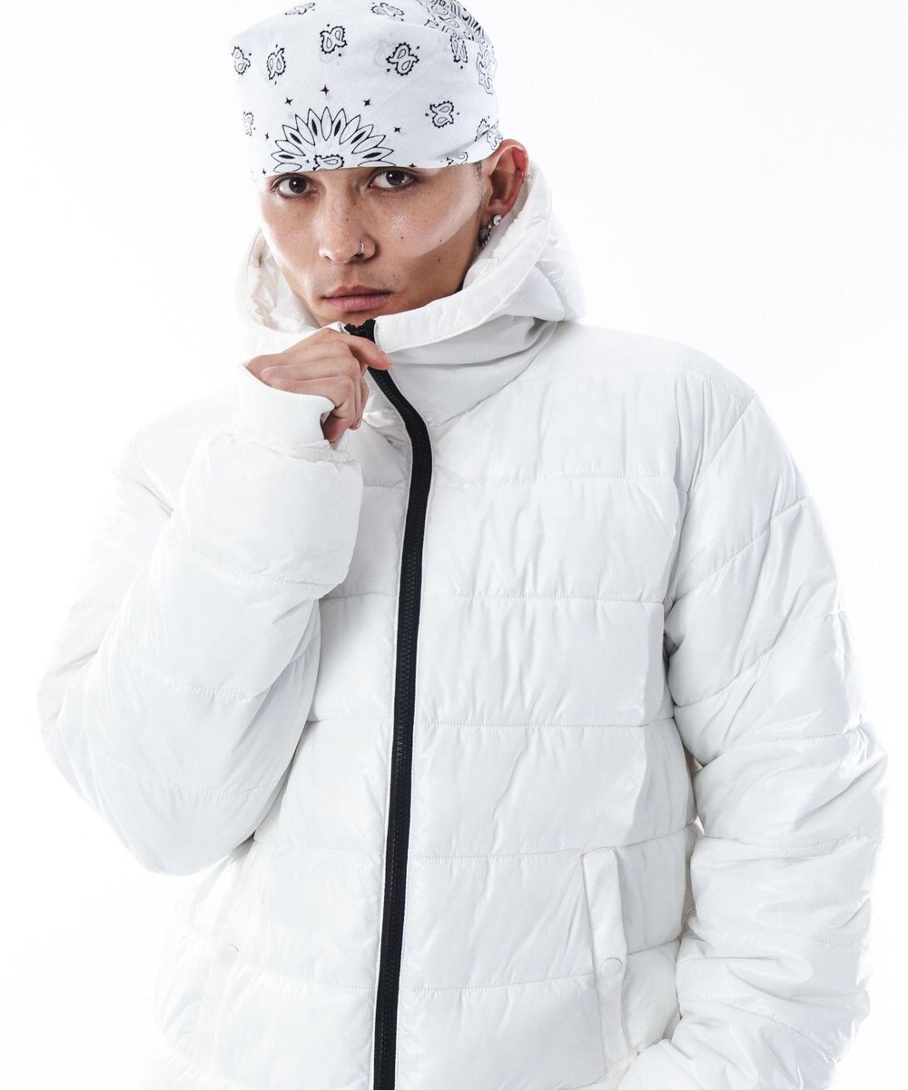 WEGO 【ユニセックス着用ITEM】2WAYシャイニーパファーフーディー 