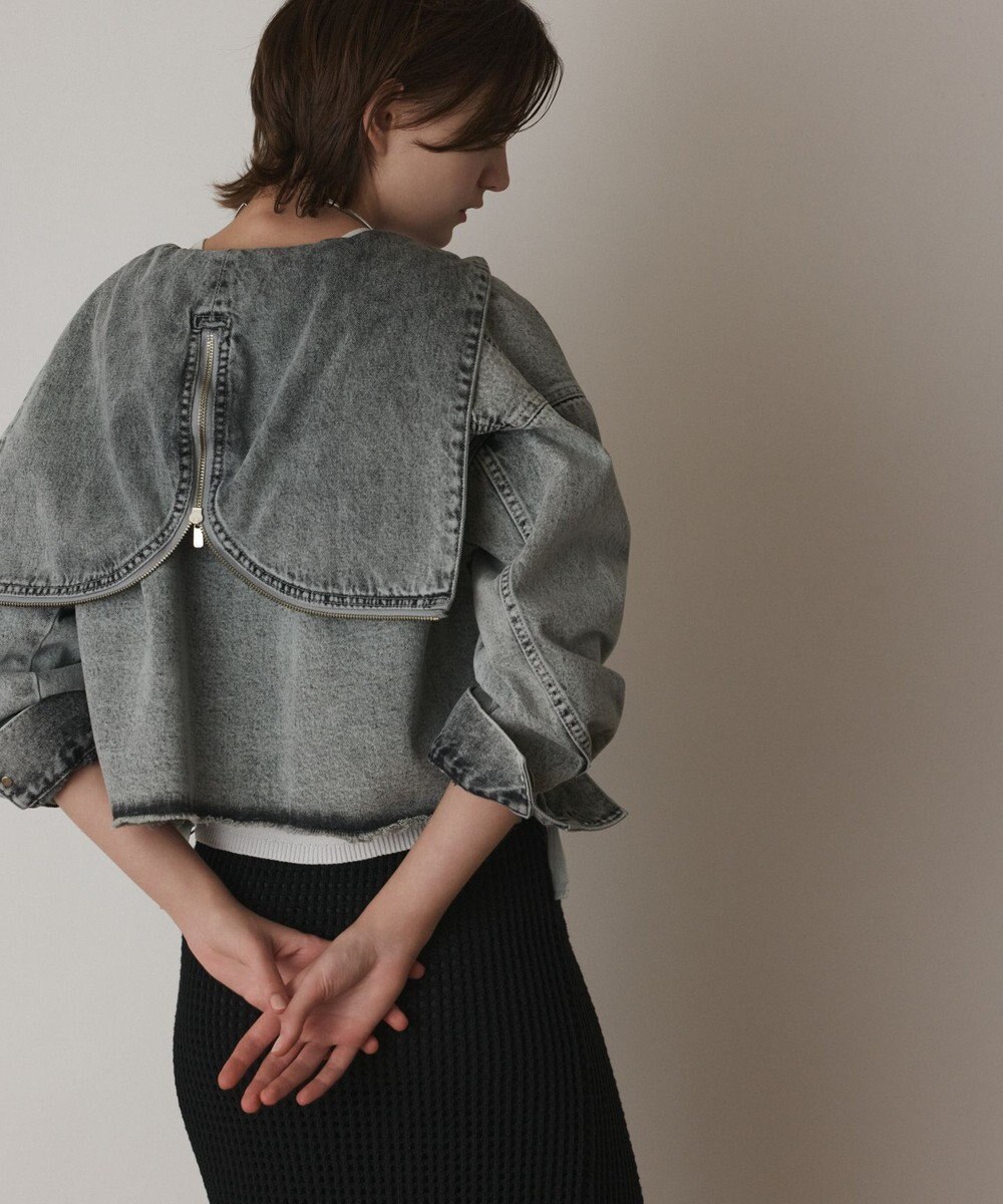 GRACE CONTINENTAL フードジップデニムジャケット 