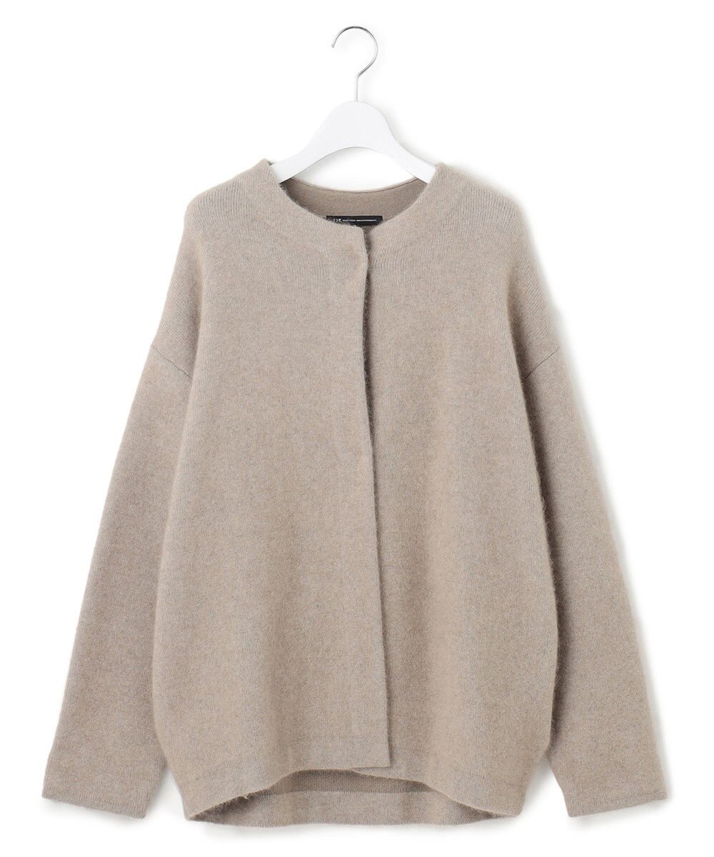 23区 【CLASSY.11月号掲載/洗える】ラクーンブレンドダブルフェイス ニットカーディガン 