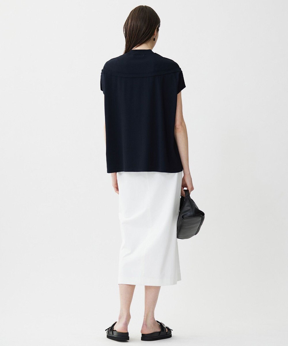 ICB 【接触冷感・UVケア・洗える】 VIS/NYハイゲージ モックネックプルオーバー 