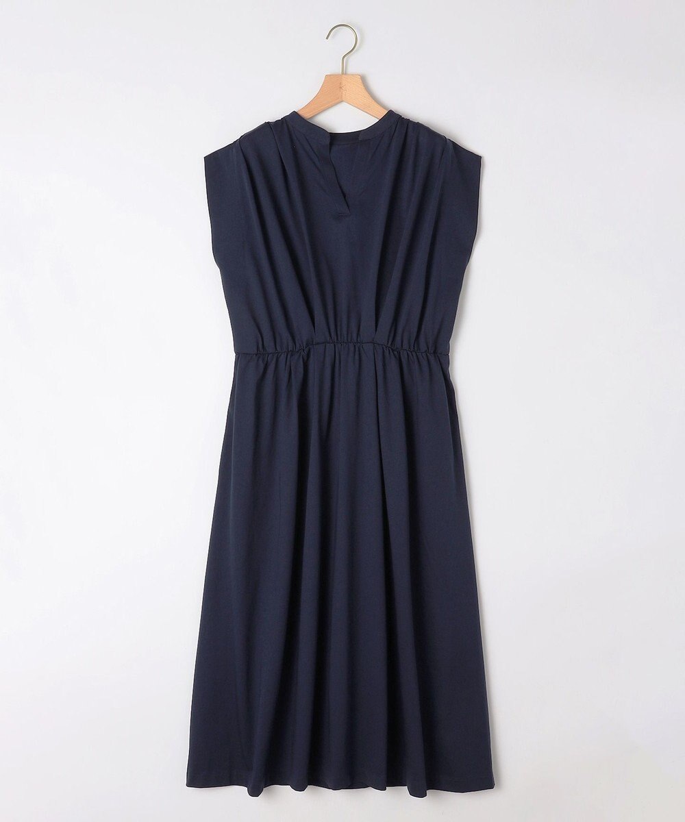 組曲 【洗える・WEB限定】プレーティング天竺 ドレープワンピース 