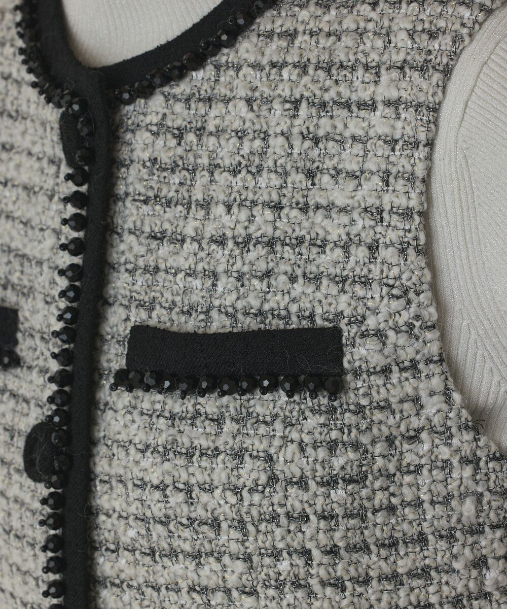 GRACE CONTINENTAL ツイードペプラムベスト 