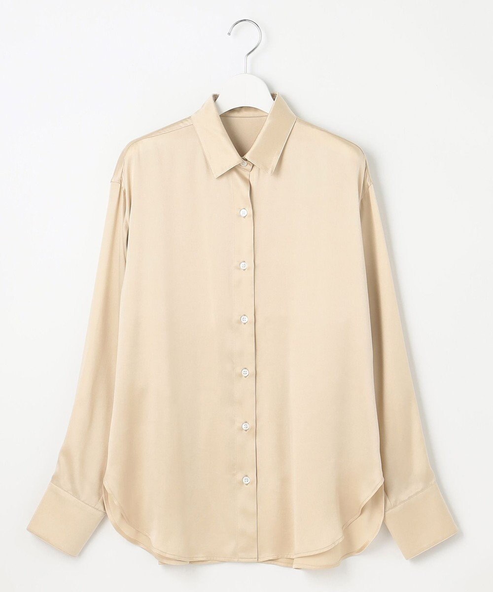 23区 L 【エステータ】シルクサテン シャツ 