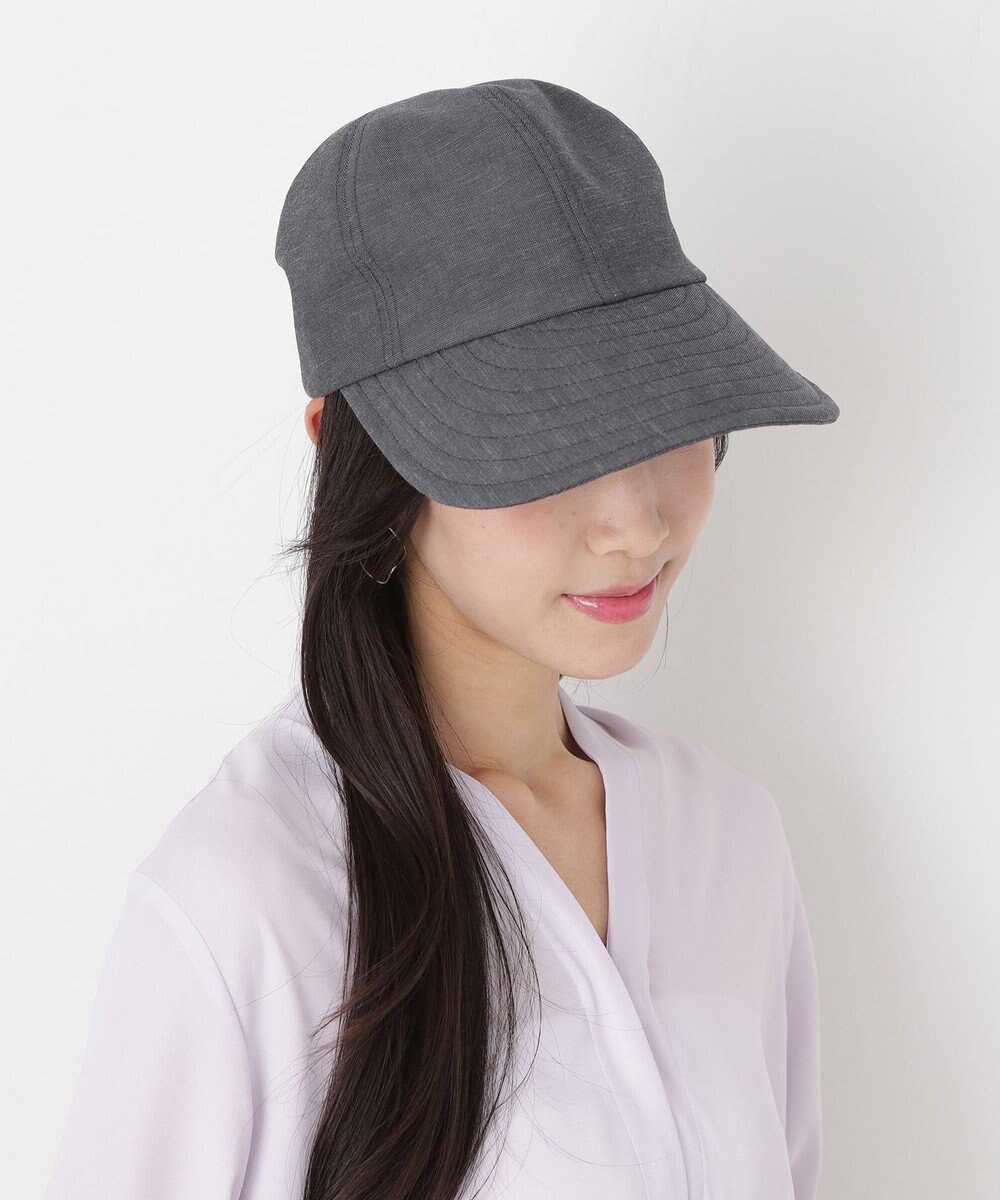 MOONBAT 【遮光100％/遮熱/UVカット】FURLA(フルラ)アーチロゴ ロングつば キャップ 帽子  手洗い可能/日本製 