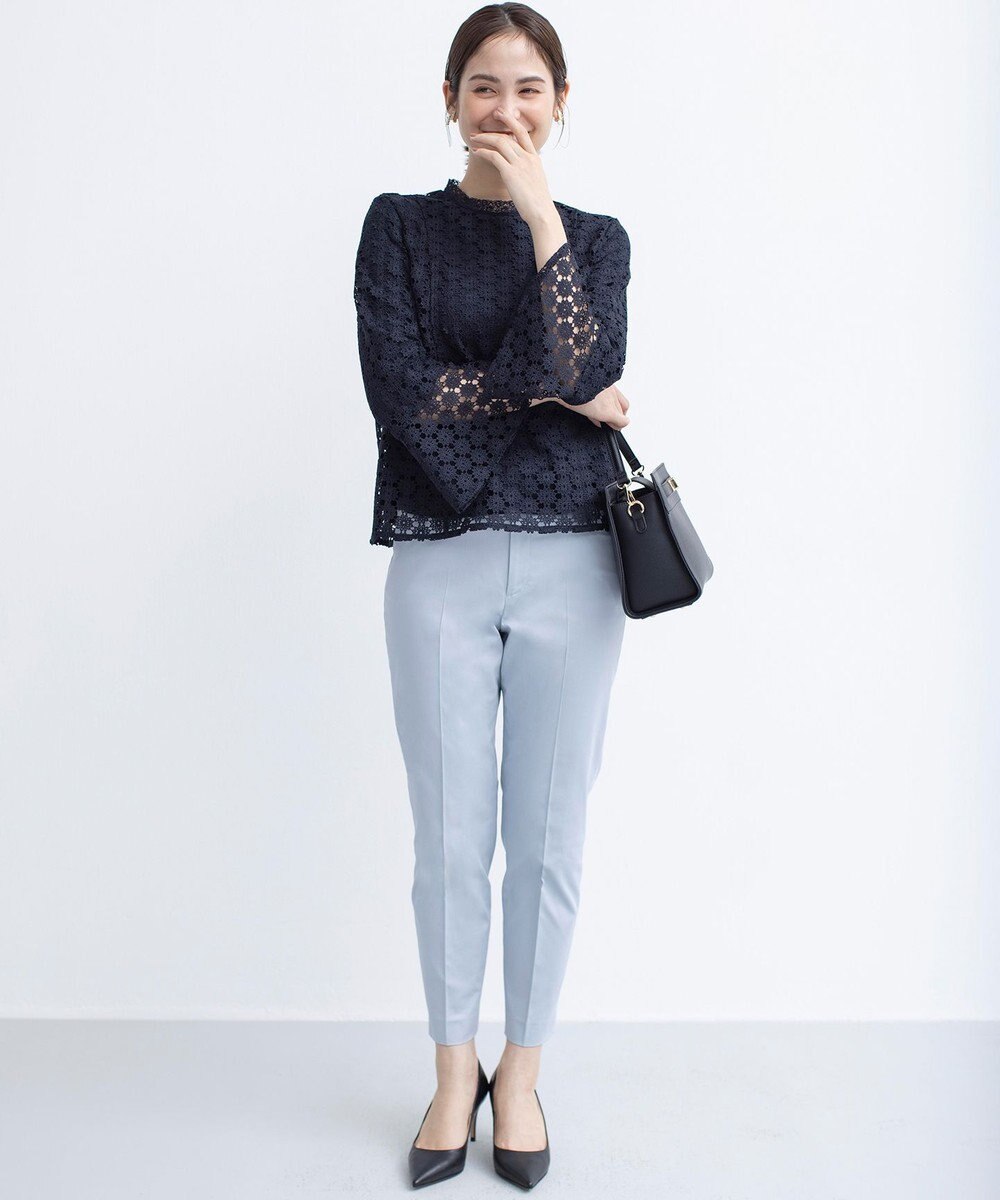 組曲 【WEB限定】フラワーレース 袖フレアトップス 