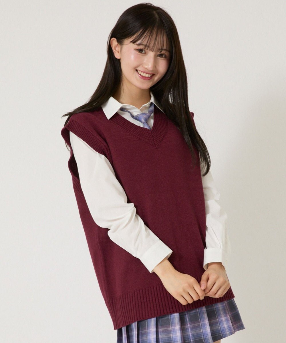 WEGO 【SCHOOLITEM】無地ニットベスト 