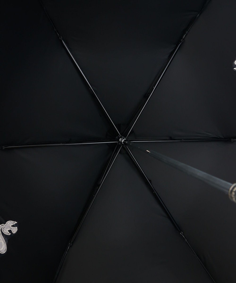 AURORA NINA RICCI （ニナリッチ) 刺しゅうオーガンジー掛け合わせ晴雨兼用パラソル（折り畳み・トップフラット傘） 