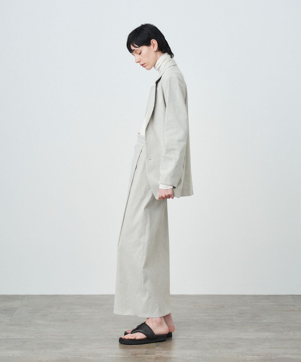 ATON HEAVY HEMP | タックストレートスカート 