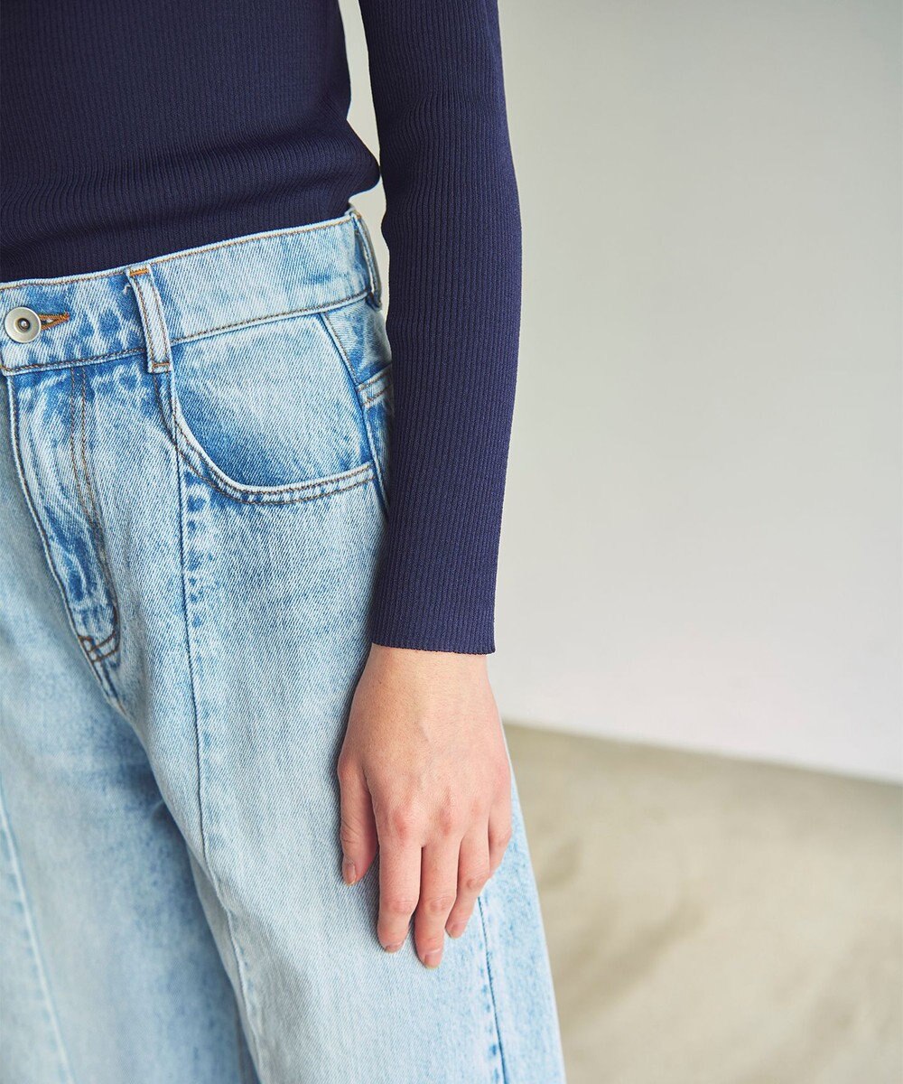 GRACE CONTINENTAL カットワークリブニットトップ 