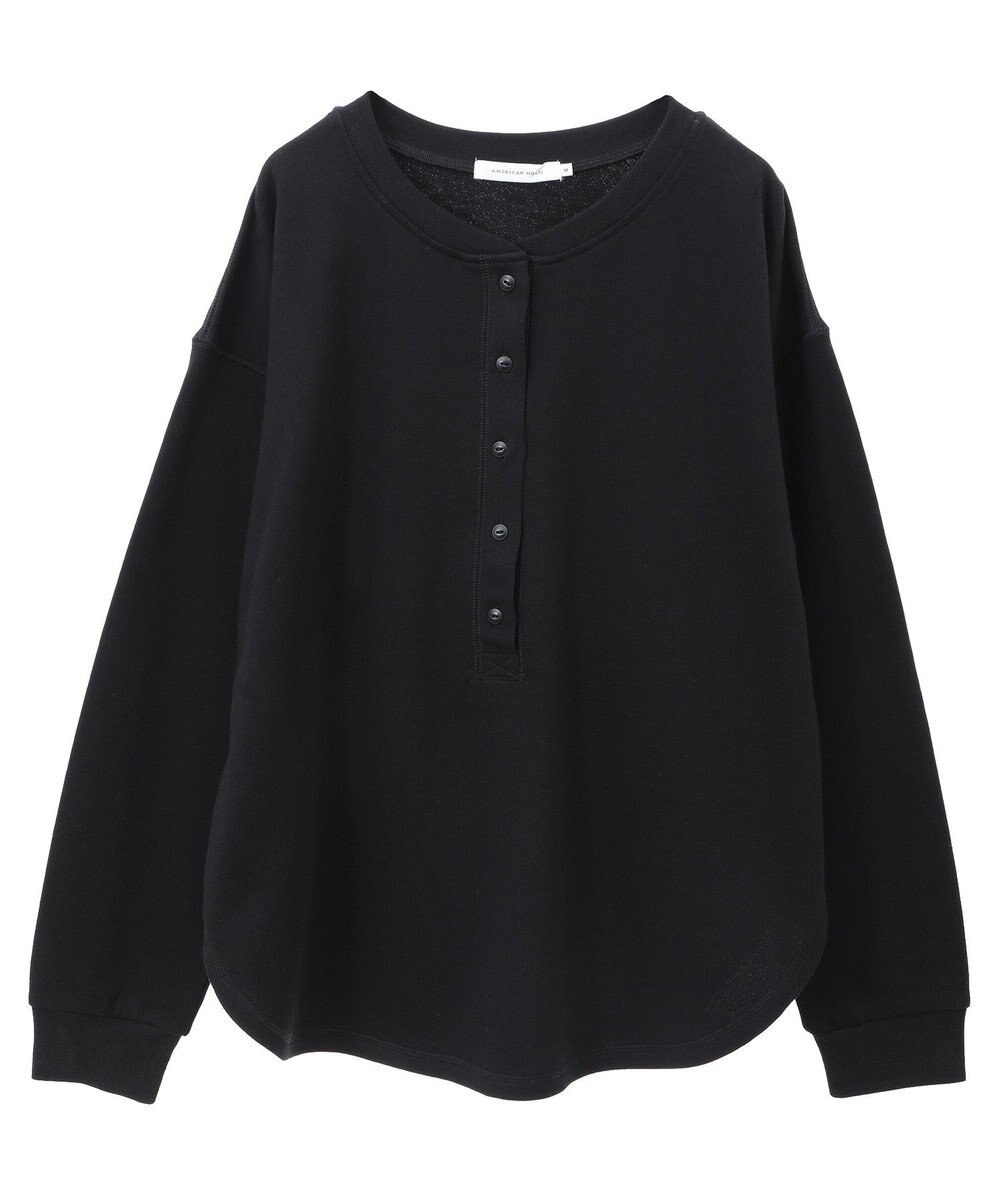 AMERICAN HOLIC ヘンリーネックラウンドミニ裏毛プルオーバー 