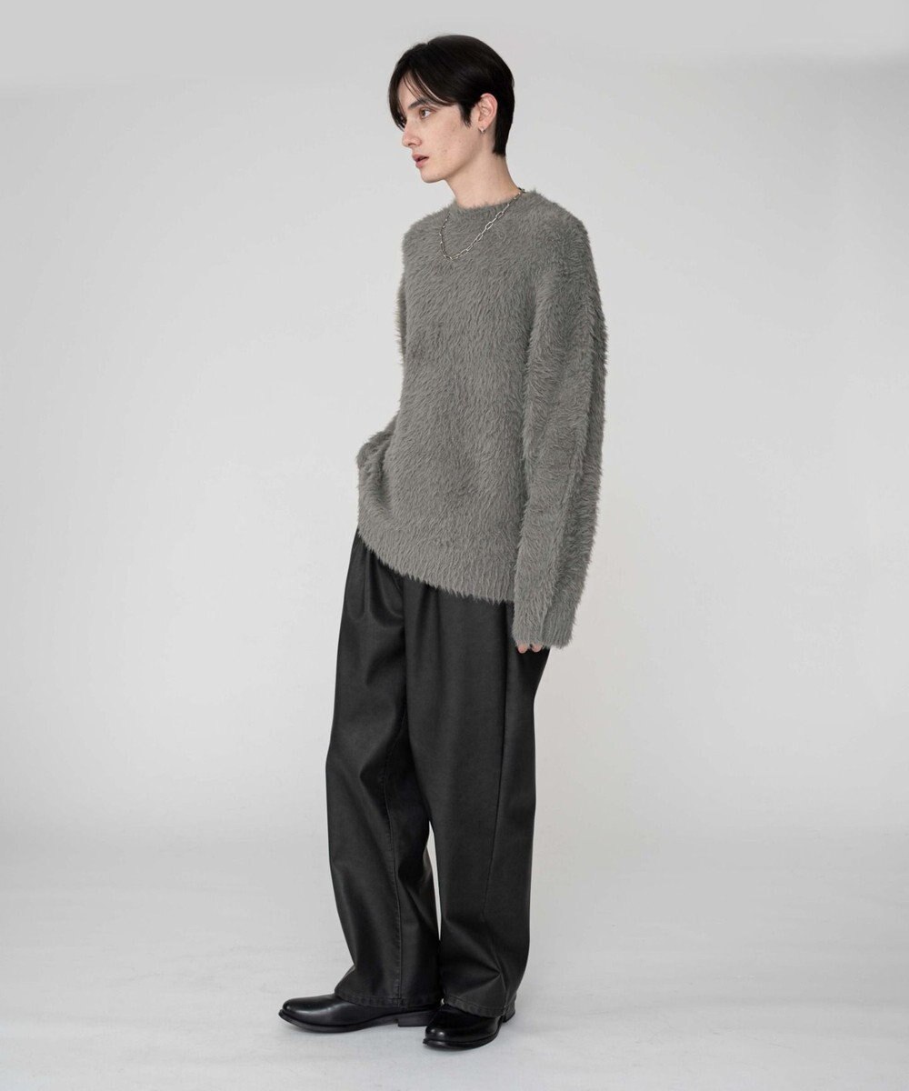 WEGO 【2025秋冬新作/ユニセックス着用ITEM/MLサイズ展開】フェザーニットプルオーバー 