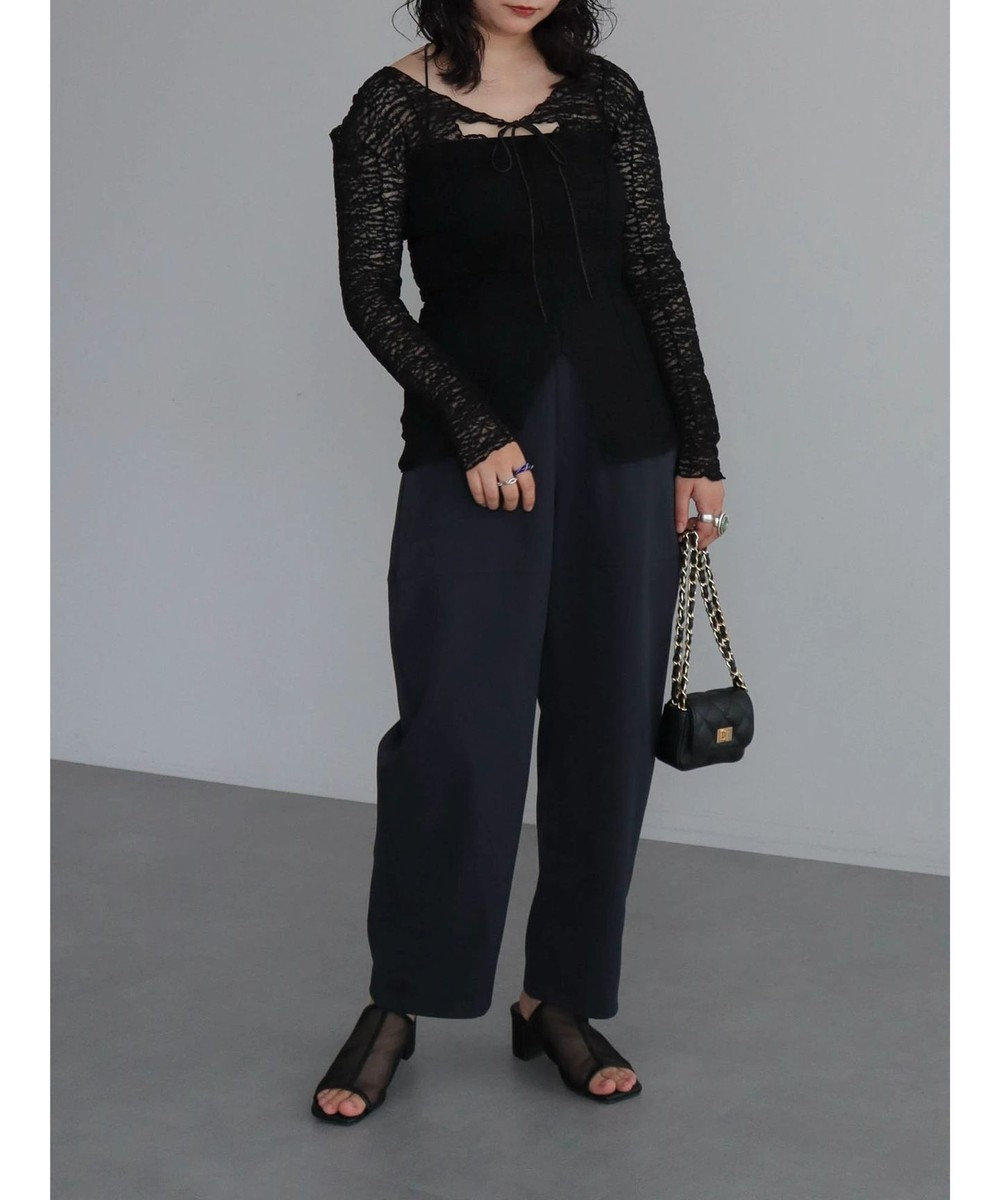 Green Parks デザイン切替カーブパンツ 