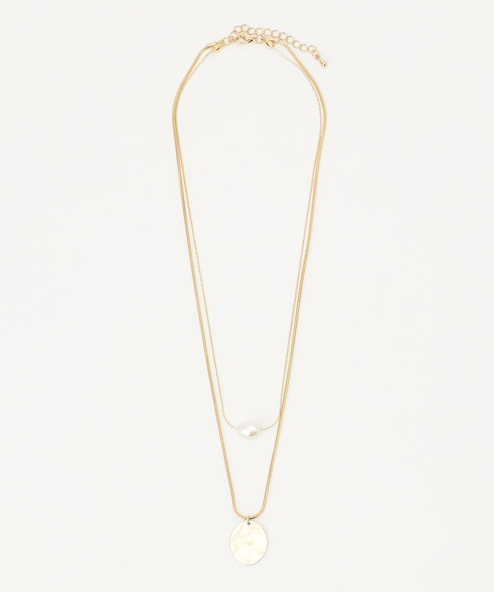 ANY レイヤードコインメタルネックレス 