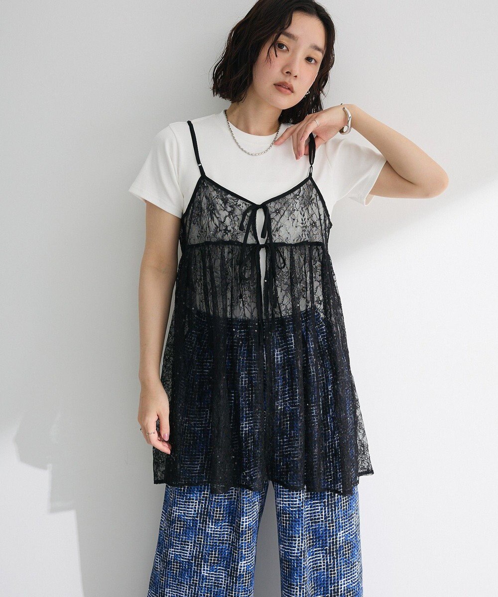 Green Parks 前後２ＷＡＹレーススパンコールビスチェ 