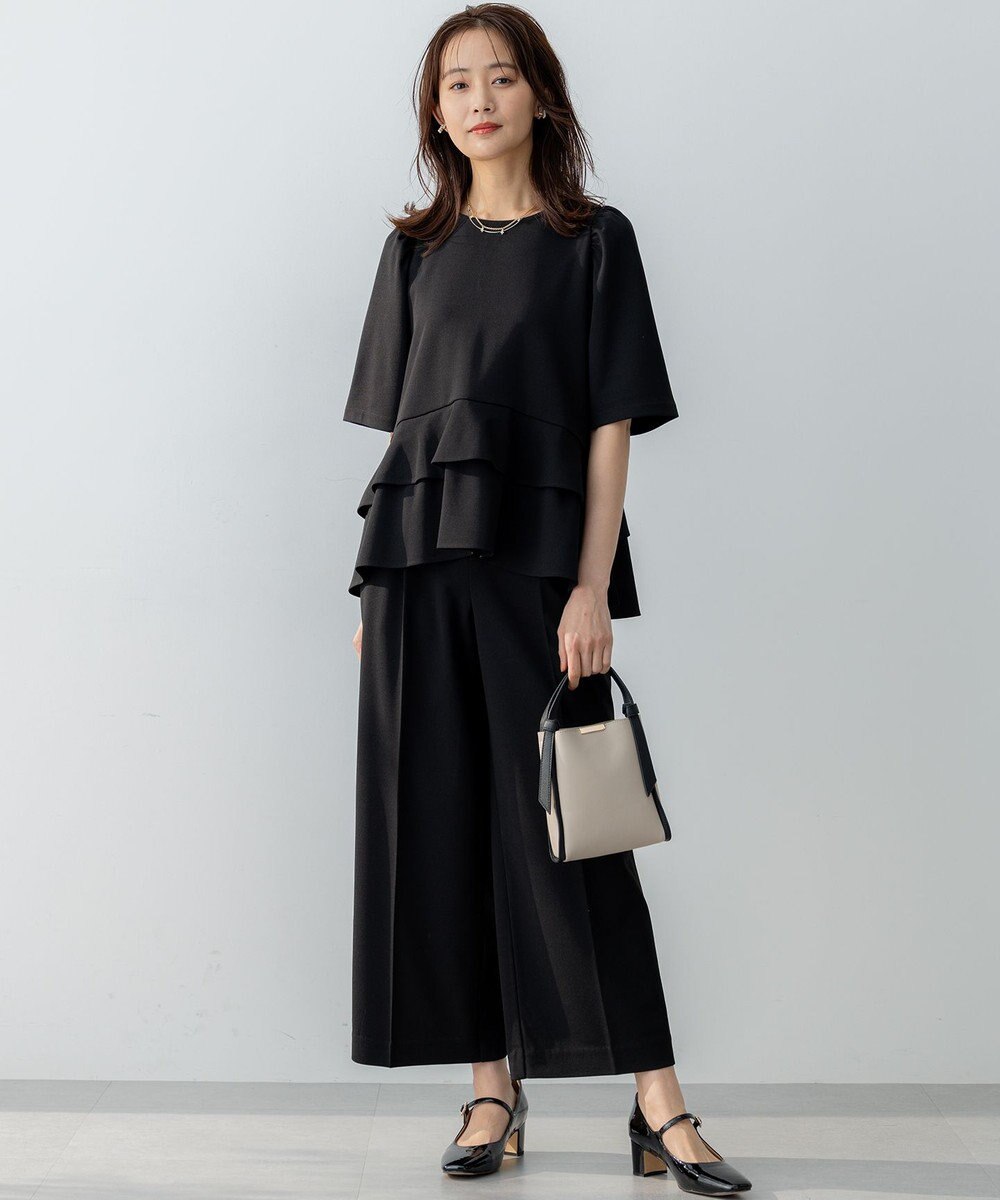 組曲 【WEB限定】ジョーゼットジャージーワイド パンツ 